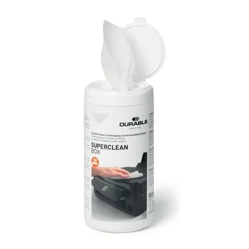 Tisztítókendő, műanyag felületre, 100 db, DURABLE 