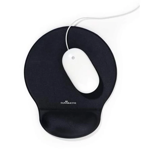 Egérpad csuklótámasszal, géltöltésű, Durable fekete