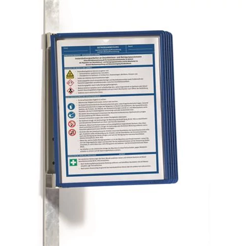 Bemutatótábla tartó, fali, mágneses, 5 db bemutatótáblával, DURABLE 