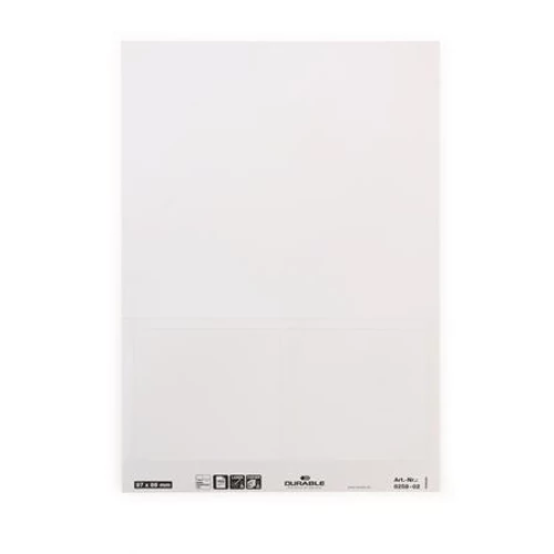 Névkitűző, Euro kivágás, 97x86 mm, DURABLE 
