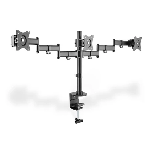 Digitus DA-90362 Universal Triple Monitor Stand With Clamp Mount Black
