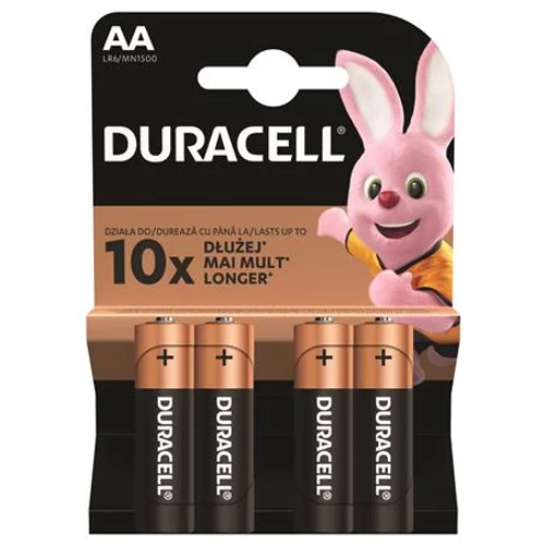Elem, AA ceruza, 4 db, DURACELL 