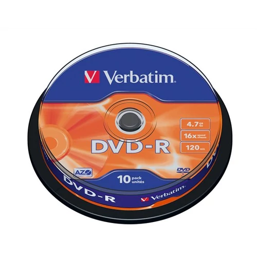 VERBATIM DVDV-16B10 DVD-R cake box DVD lemez 10db/csomag