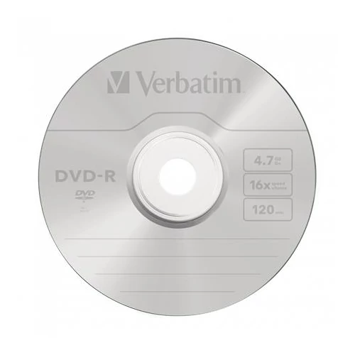 DVD-R lemez, 4,7GB, 16x, 10 db, zsugor csomagolás, VERBATIM