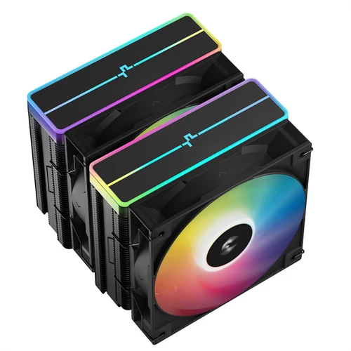 DeepCool CPU Cooler - AG620 BK ARGB V2 (29,4 dB; max, 115,32 m3/h; 4pin csatlakozó, 6 db heatpipe, 12cm, PWM, LED)