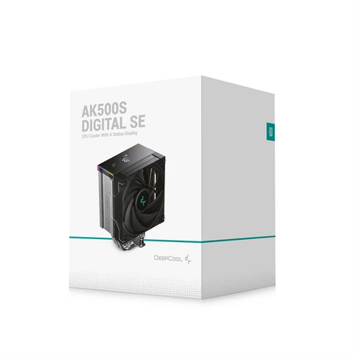DeepCool CPU Cooler - AK500S DIGITAL SE (28dB; max, 117,21 m3/h; 4pin csatlakozó, 5 db heatpipe, 12cm, PWM)