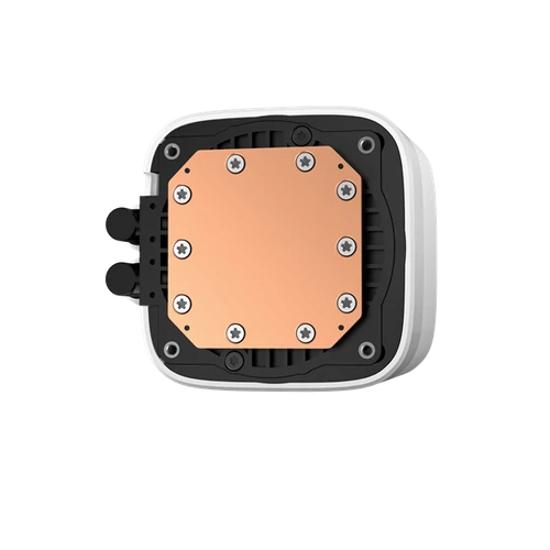 DeepCool CPU Water Cooler - LD240 WH (max 21dB; max. 122,39 m3/h; 2x12cm, LED kijelző, fehér)