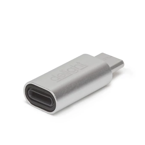 Delight 55448B iPhone Lightning USB Type-C ezüst adapter