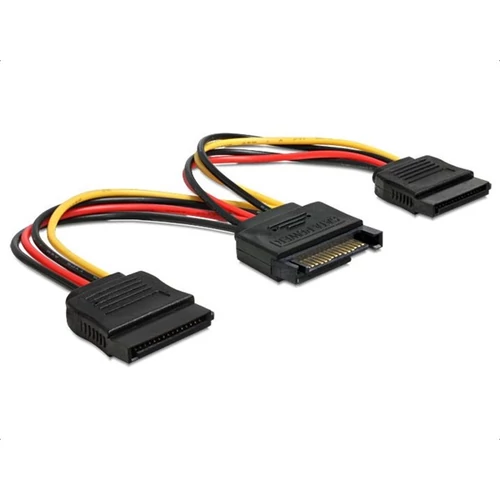 Delock 60105 SATA (15 tűs) > 2db SATA HDD (egyenes) hálózati kábel