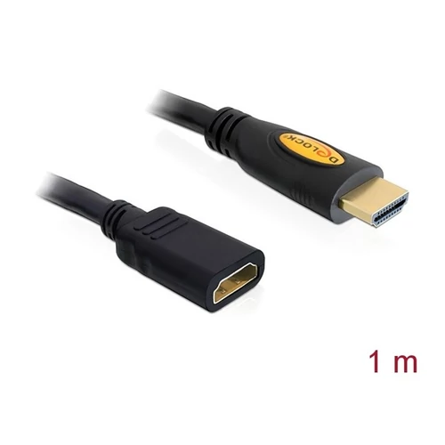 DeLock Extension Cable High Speed HDMI with Ethernet – HDMI A male > HDMI A female 1m