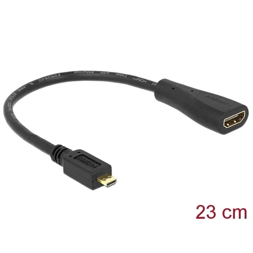 Delock 65391 High Speed HDMI micro D apa > A anya HDMI kábel adapter Ethernettel