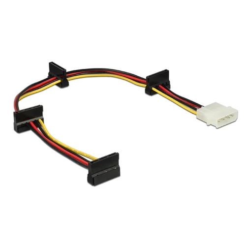 DeLock Power Molex 4 pin plug > 4x SATA 15 pin receptacle 40cm cable