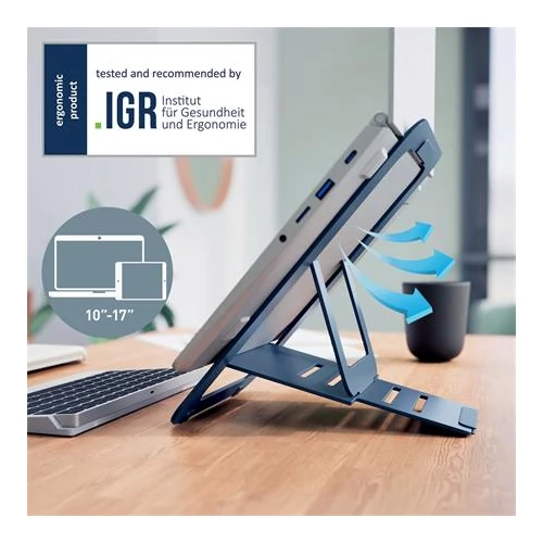 Laptop állvány, összehajtható, LEITZ 