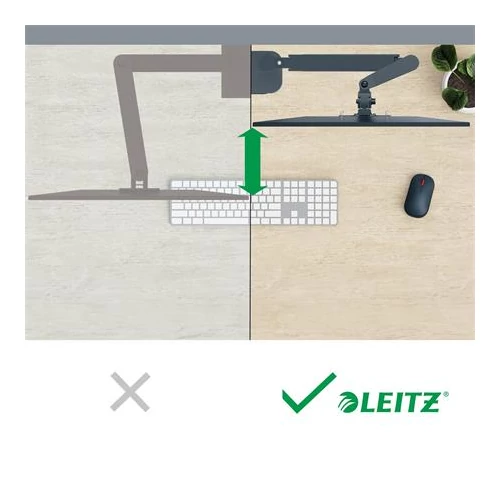 Leitz Ergo sötétszürke helytakarékos monitorkar