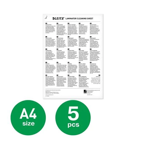 Laminálógép tisztítókarton, A4, LEITZ