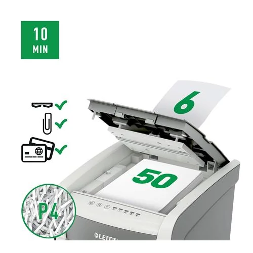 Iratmegsemmisítő, konfetti, 50 lap, LEITZ 