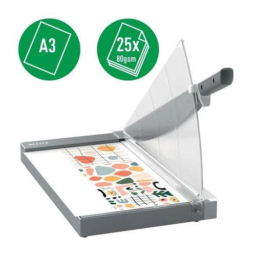 Vágógép, karos, A3, 25 lap, LEITZ 