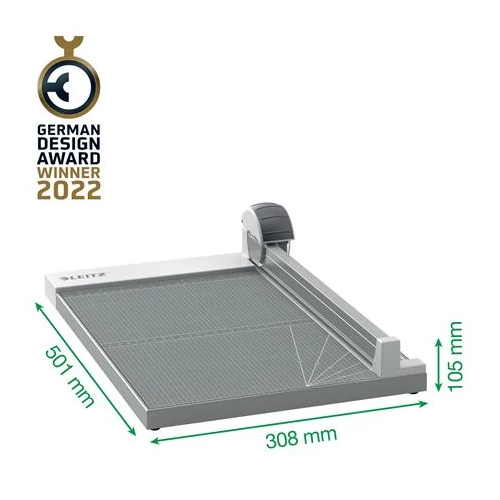 Vágógép, görgős, A4+, 15 lap, LEITZ 