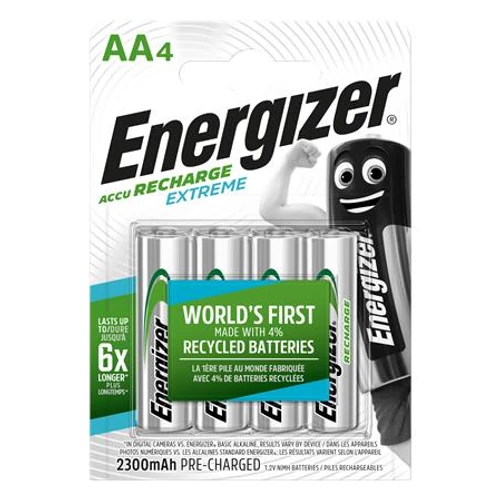 Tölthető elem, AA ceruza, 4x2300 mAh, előtöltött, ENERGIZER 