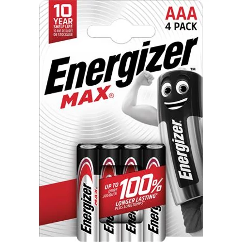 Elem, AAA mikro, 4 db, ENERGIZER "Max"