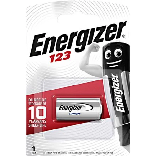 Speciális elem, CR123 fotóelem, 1db, lítium, ENERGIZER