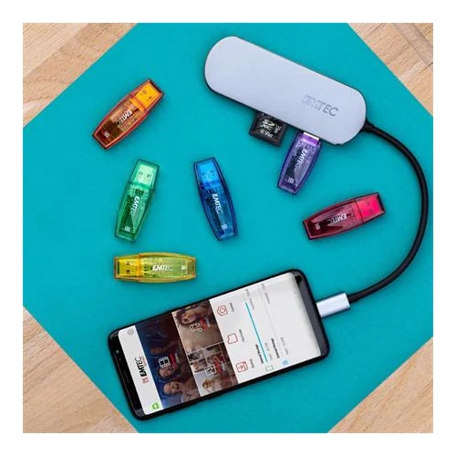 USB elosztó-HUB, USB-C/USB 3.1/HDMI/SD kártya, EMTEC 
