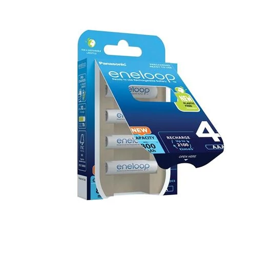 Panasonic Eneloop BK-4MCDE/4BE AAA 800mAh mikro ceruza akku 4db/csomag