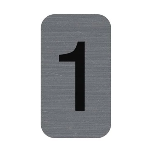 Információs tábla, öntapadó, 2,5x4,4 cm, alumíniumhatású, EXACOMPTA, 1-es