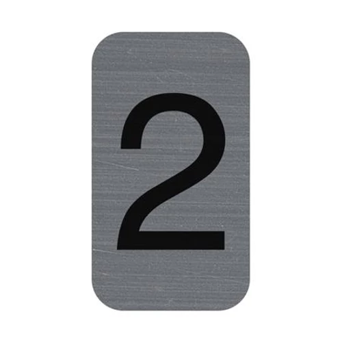 Információs tábla, öntapadó, 2,5x4,4 cm, alumíniumhatású, EXACOMPTA, 2-es