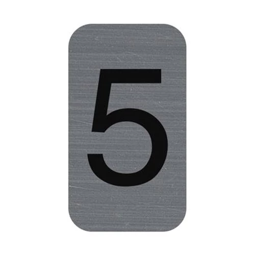 Információs tábla, öntapadó, 2,5x4,4 cm, alumíniumhatású, EXACOMPTA, 5-ös