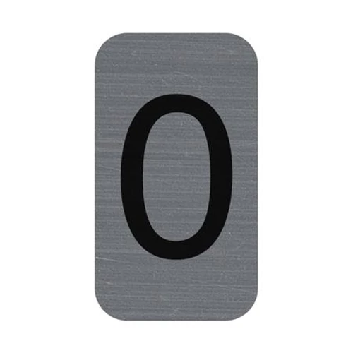 Információs tábla, öntapadó, 2,5x4,4 cm, alumíniumhatású, EXACOMPTA, 0-ás