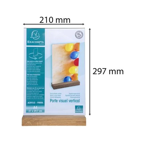 Laptartó, álló, A4, EXACOMPTA, áttetsző