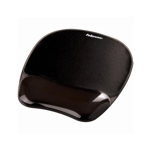 Fellowes Crystal Gel csuklótámaszos fekete egérpad