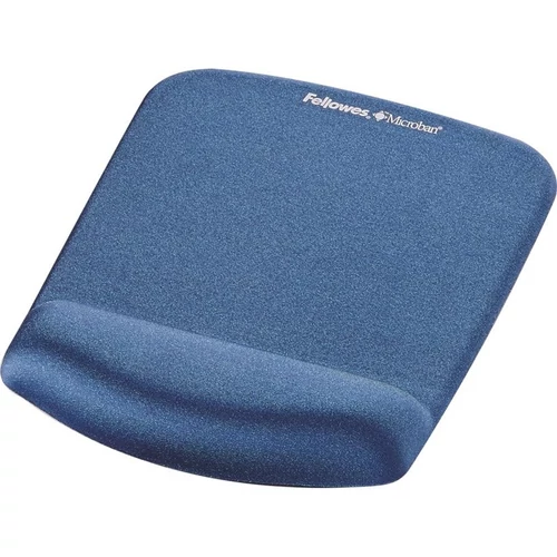 Egéralátét csuklótámasszal, habtöltésű, FELLOWES "PlushTouch™", kék