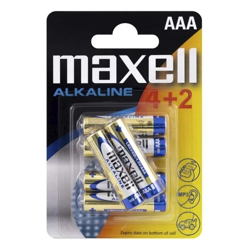 Maxell AAA Alkáli Elem 4+2db/csomag