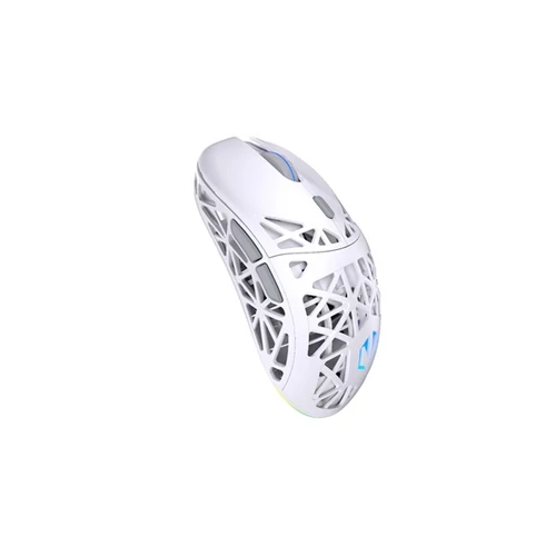 Endorfy Wireless Egér - LIV Plus Onyx White (Honeycomb, 26 000 DPI, ARGB, PixArt PAW3395, optikai, fehér) + dokkoló