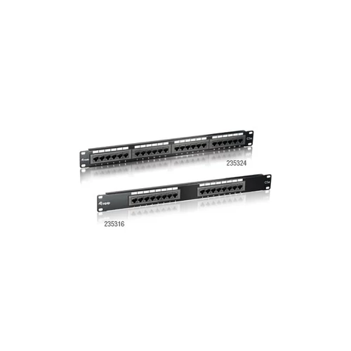 Equip Patch panel - 235324 (24 port, Cat5e, 1U, fekete)
