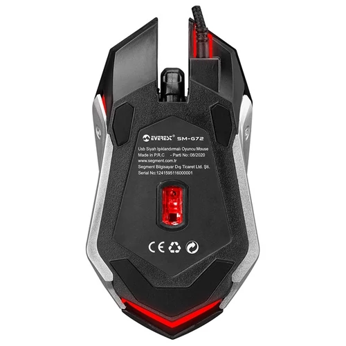 Everest SM-G72 RGB Gaming Optical Mouse Black/Silver