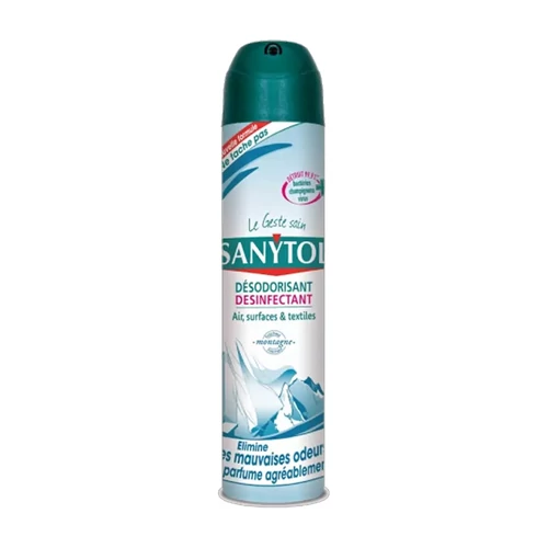 Légfrissítő, fertőtlenítő, 300 ml, SANYTOL, hegyi levegő