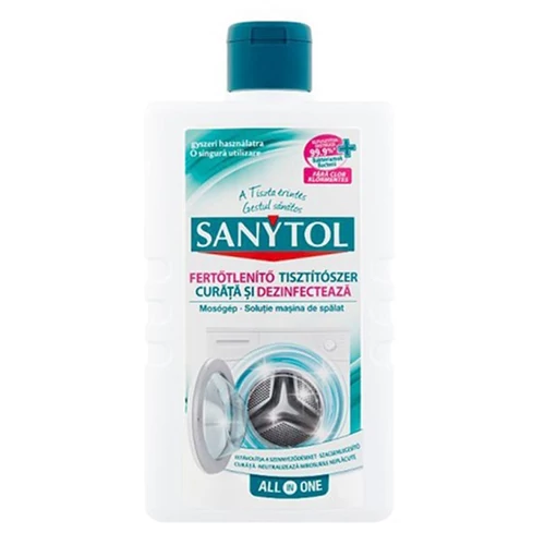 Fertőtlenítő mosógép tisztítószer, 250 ml, SANYTOL 