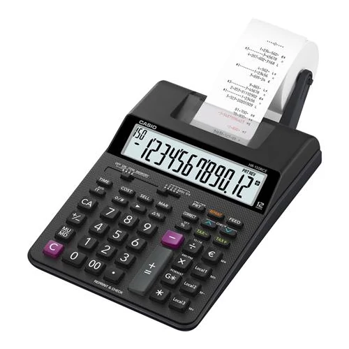 Számológép, szalagos, 12 számjegy, 2 színű nyomtató, CASIO 