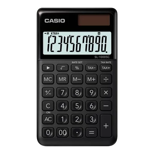 Zsebszámológép 10 digit Casio SL 1000 fekete