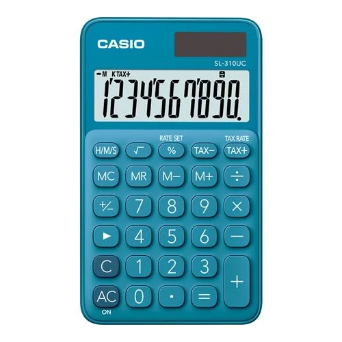 Zsebszámológép, 10 számjegy, CASIO 