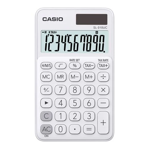 Zsebszámológép, 10 számjegy, CASIO 
