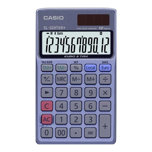 Zsebszámológép, 12 számjegy, CASIO 