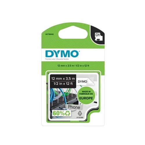 Feliratozógép szalag, flexibilis ID, 12 mm x 3,5 m, DYMO 