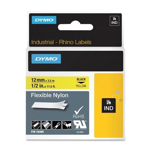 Feliratozógép szalag, flexibilis ID, 12 mm x 3,5 m, DYMO 