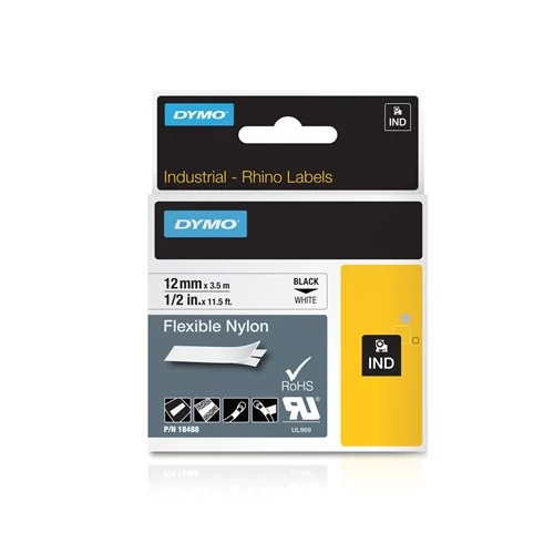 Feliratozógép szalag, flexibilis ID, 12 mm x 3,5 m, DYMO 
