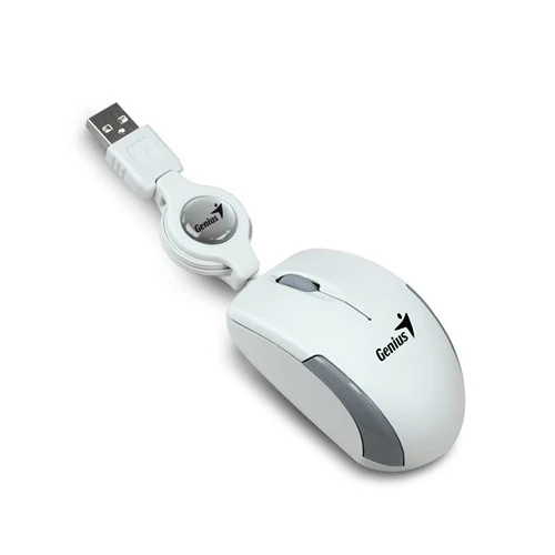 Egér, vezetékes, optikai, kisméret, USB, GENIUS 