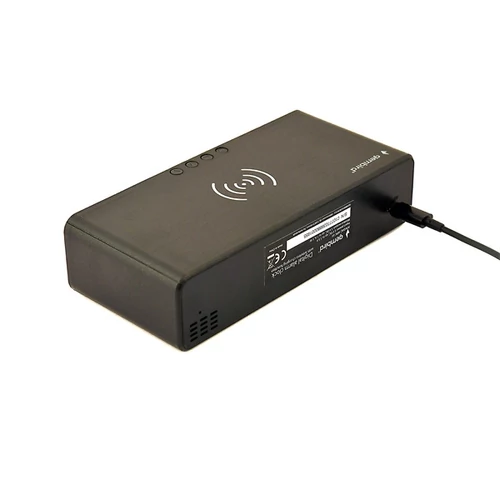 Gembird DAC-WPC-01 Digital alarm clock with wireless charging function Black